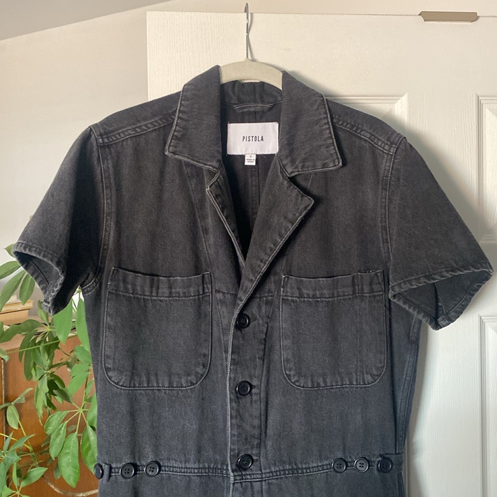 pistola charcoal denim jumpsuit